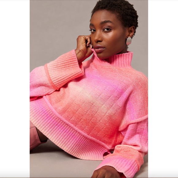 Anthropologie pilcro cropped mock neck sweater - Picture 1 of 7